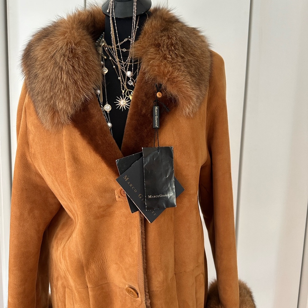 Women's Brown Fur Collar Coat